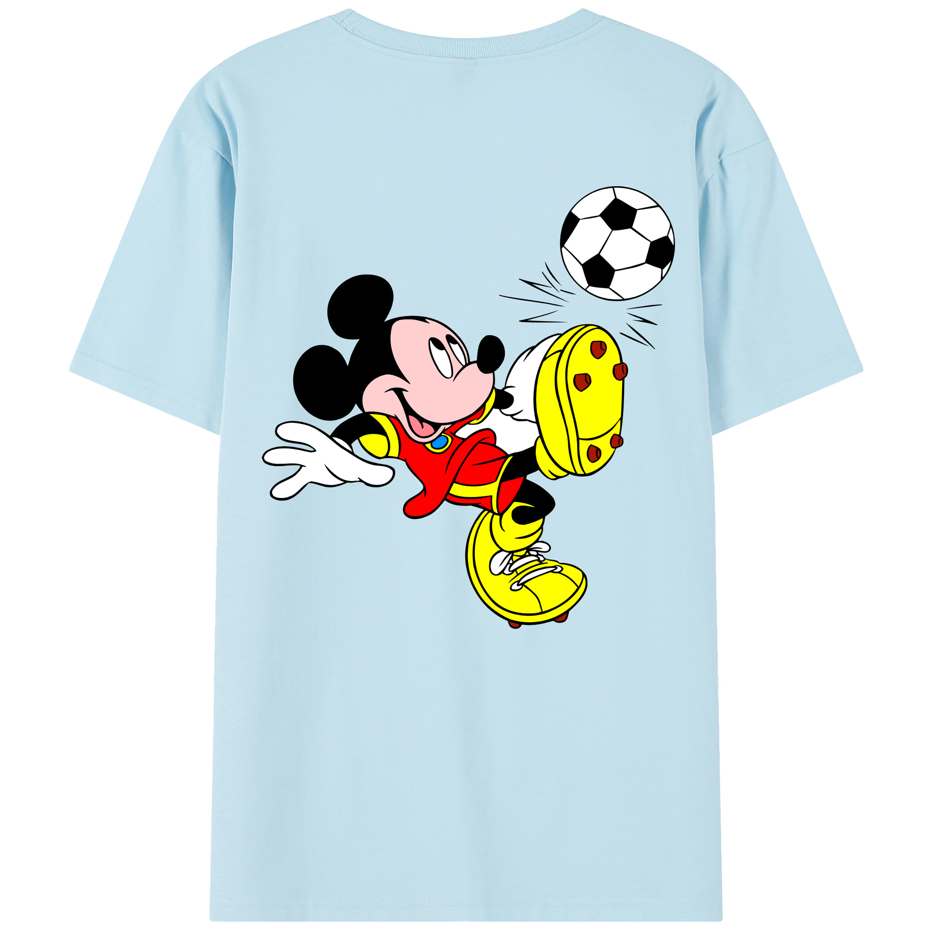 （画像用） ミッキーマウス Mickey Mouse 綿100％半袖Tシャツ（背面プリント）